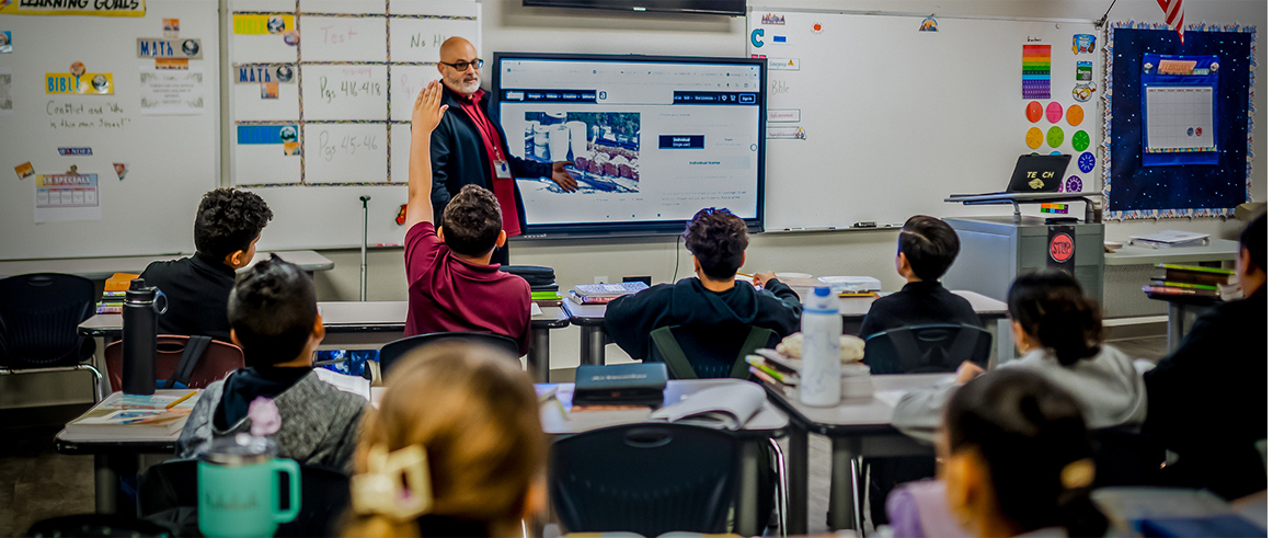Classroom with students and teacher
